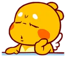 LINE sticker: QooBee waving happily