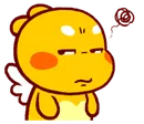 LINE sticker: QooBee looking unimpressed