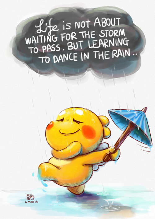 QooBee Dancing in the Rain Speed Painting - QooBee Agapi