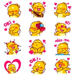 Love Emojis of QooBee Agapi