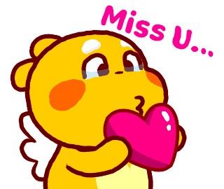 Miss You Emoji of QooBee