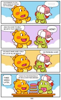 Qoobee Comics 114 – Greenie’s Helping Mouth
